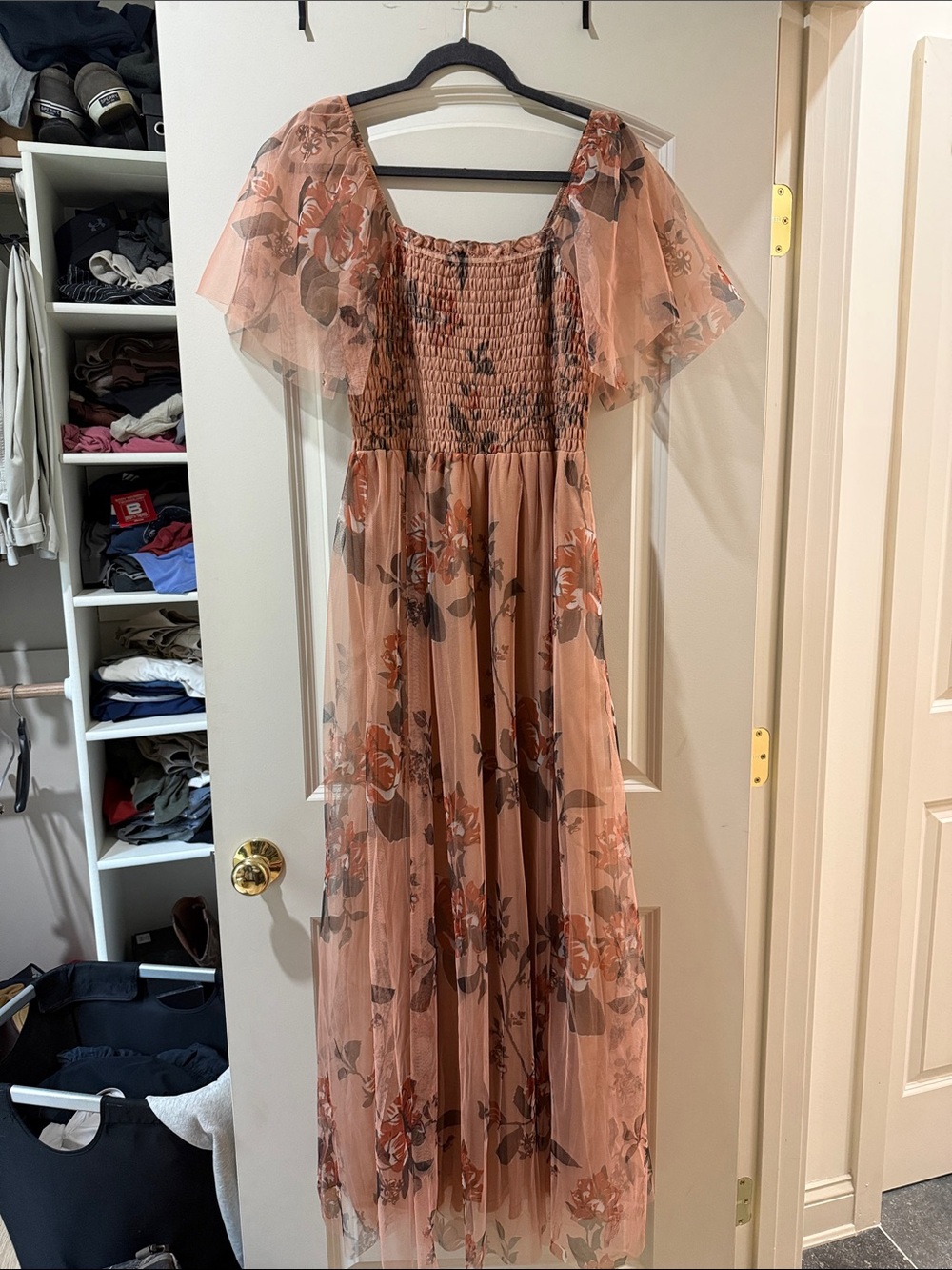 Baltic Born Floral Maxi Dress in Blush Pink